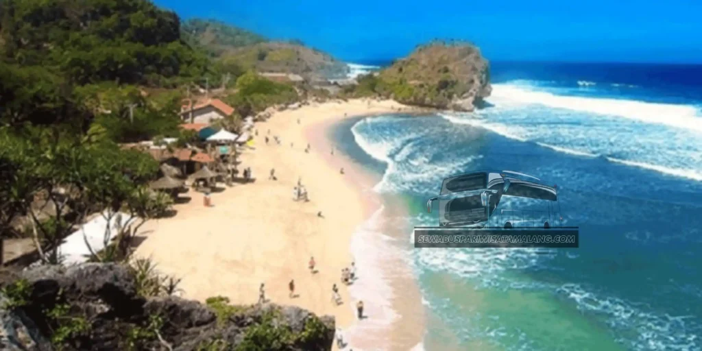 sewa bus surabaya jogjakarta pantai drini